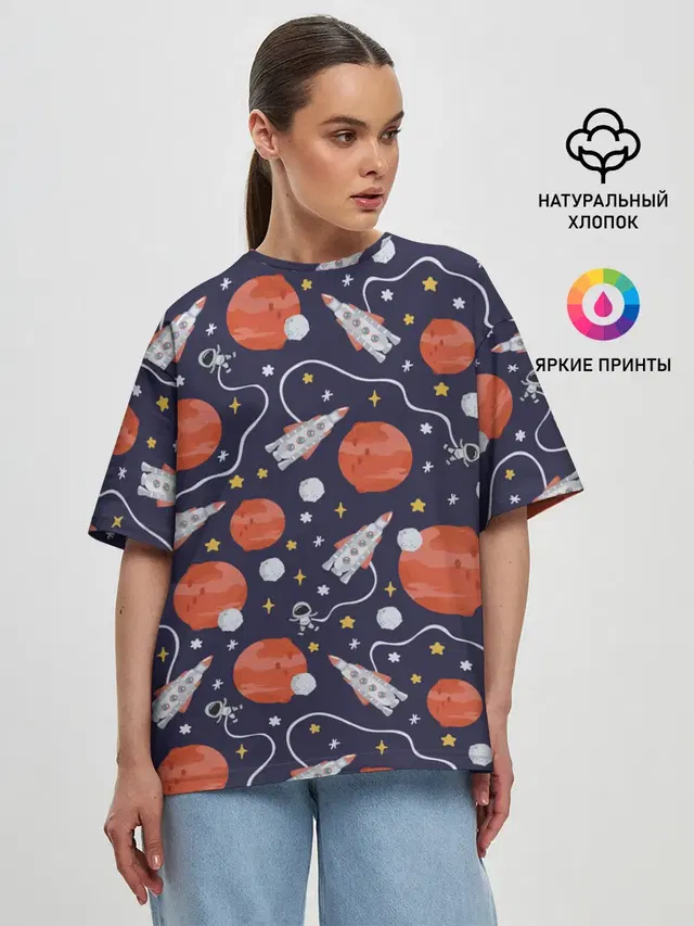 Женская футболка оверсайз