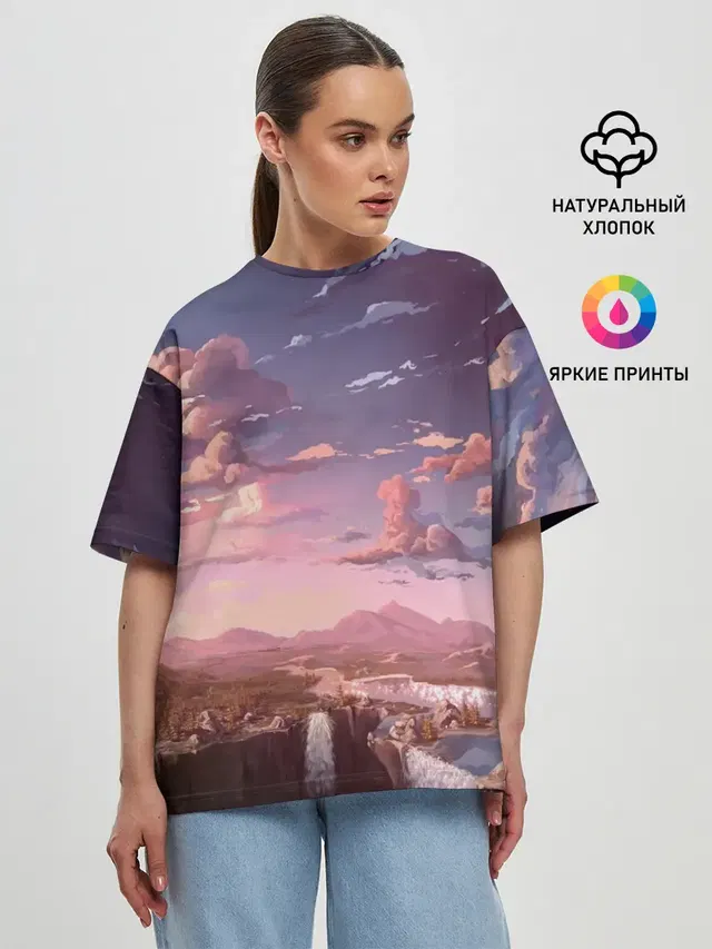Женская футболка оверсайз