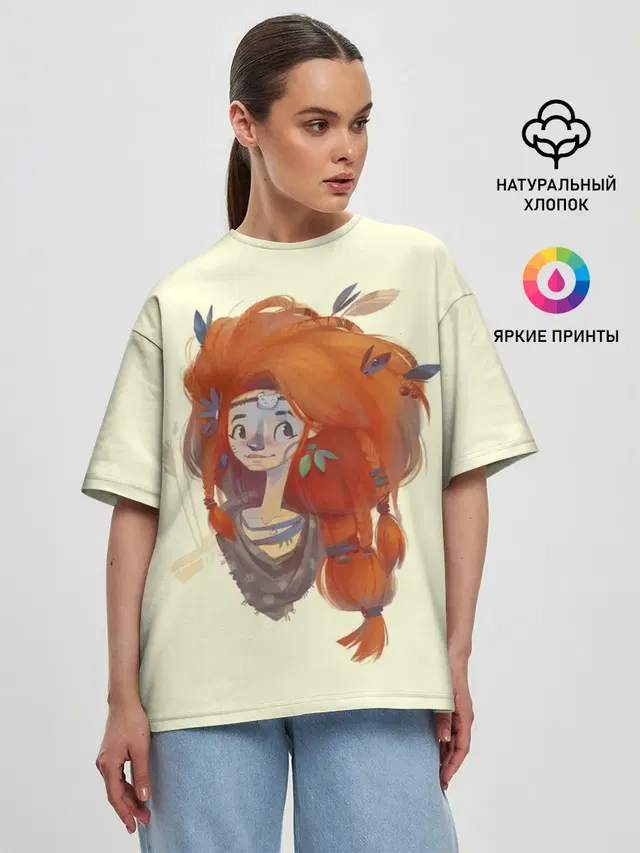 Женская футболка оверсайз