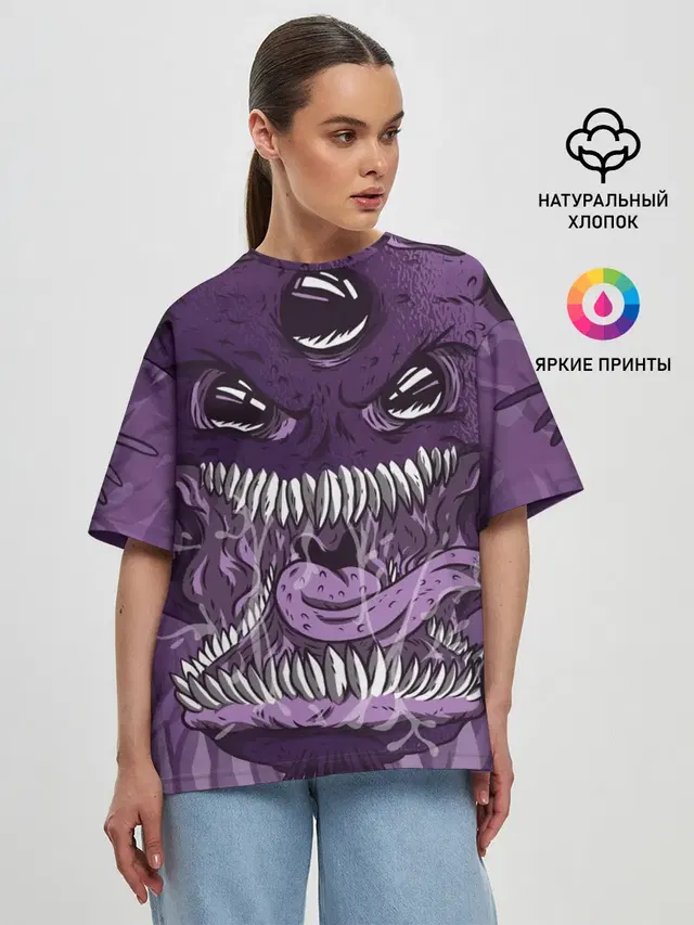 Женская футболка оверсайз