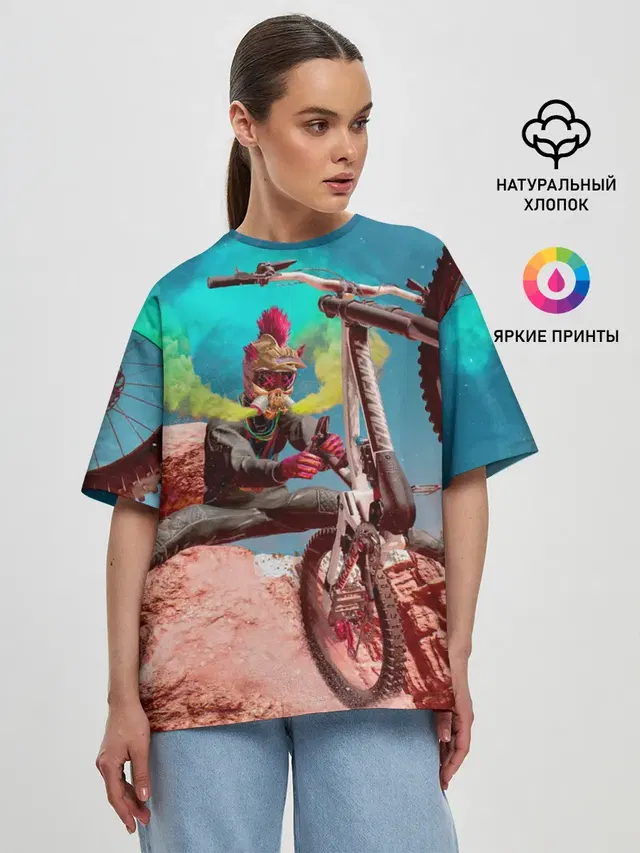 Женская футболка оверсайз