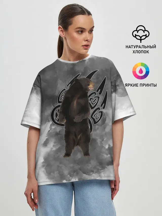 Женская футболка оверсайз