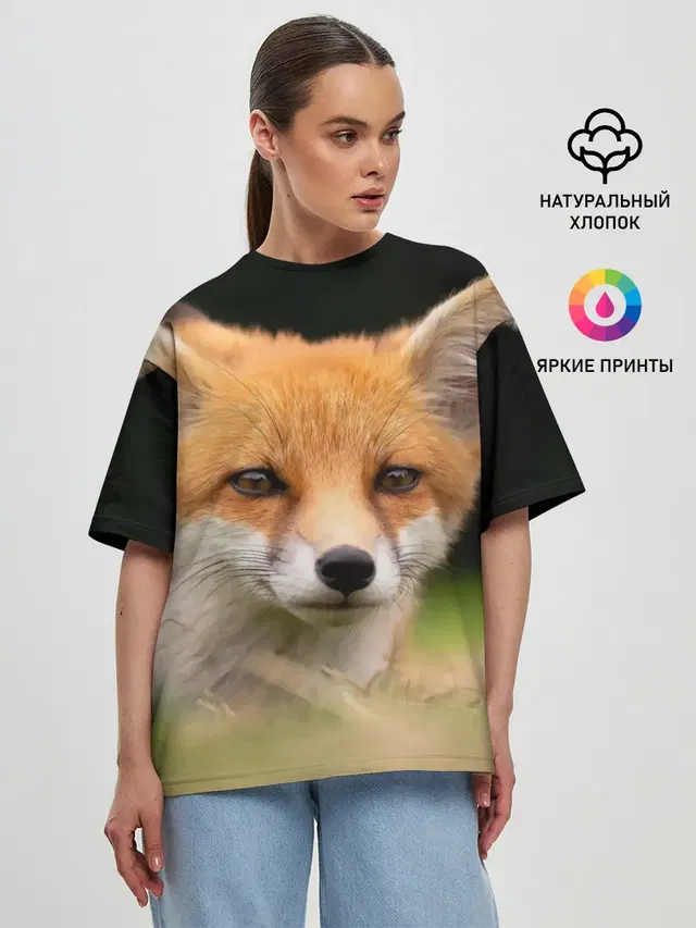 Женская футболка оверсайз