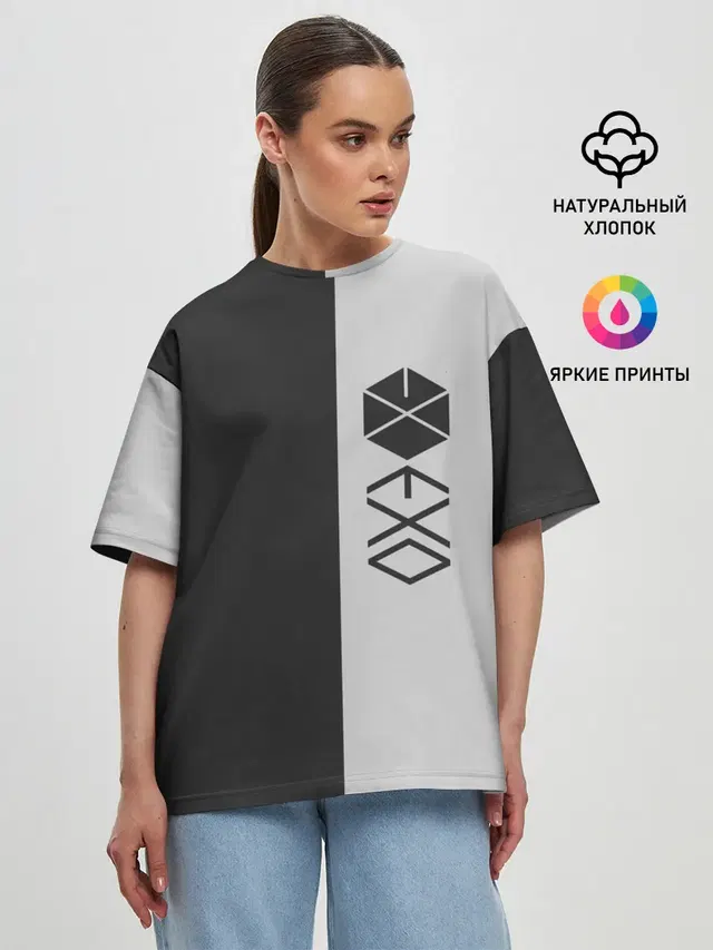 Женская футболка оверсайз