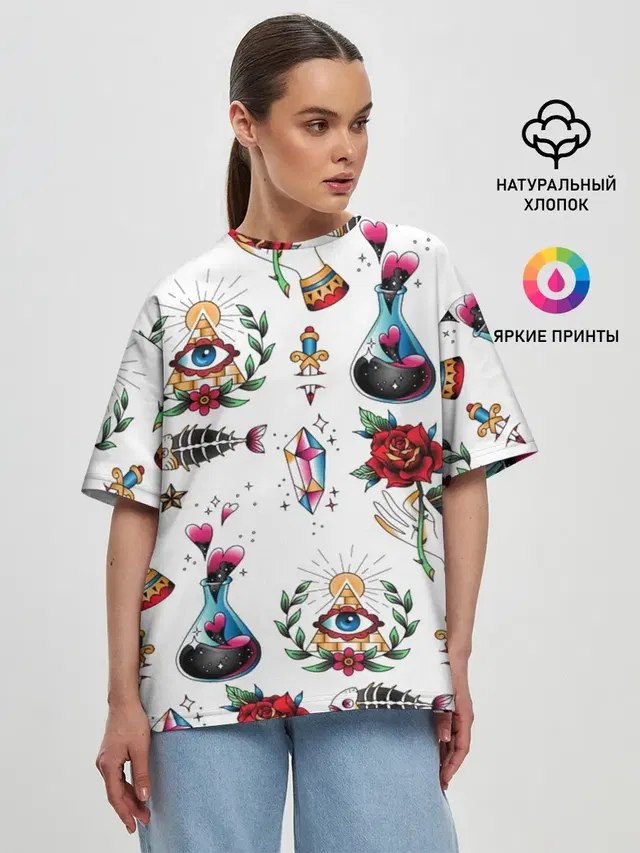 Женская футболка оверсайз