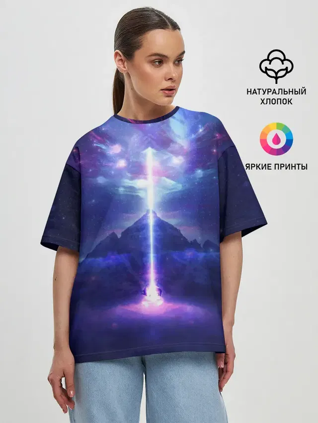 Женская футболка оверсайз