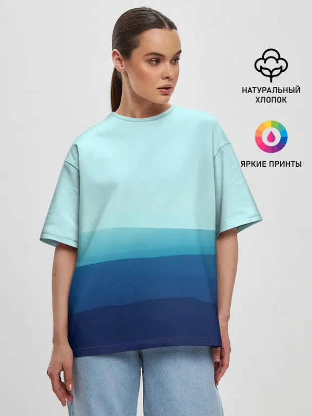 Женская футболка оверсайз
