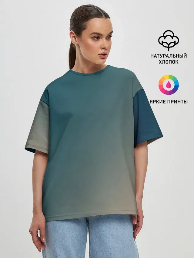 Женская футболка оверсайз