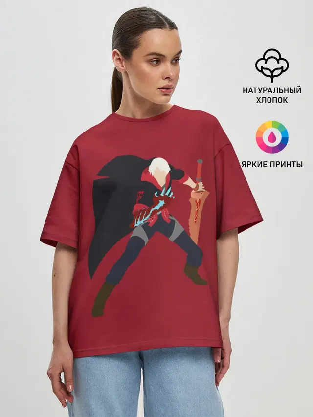 Женская футболка оверсайз