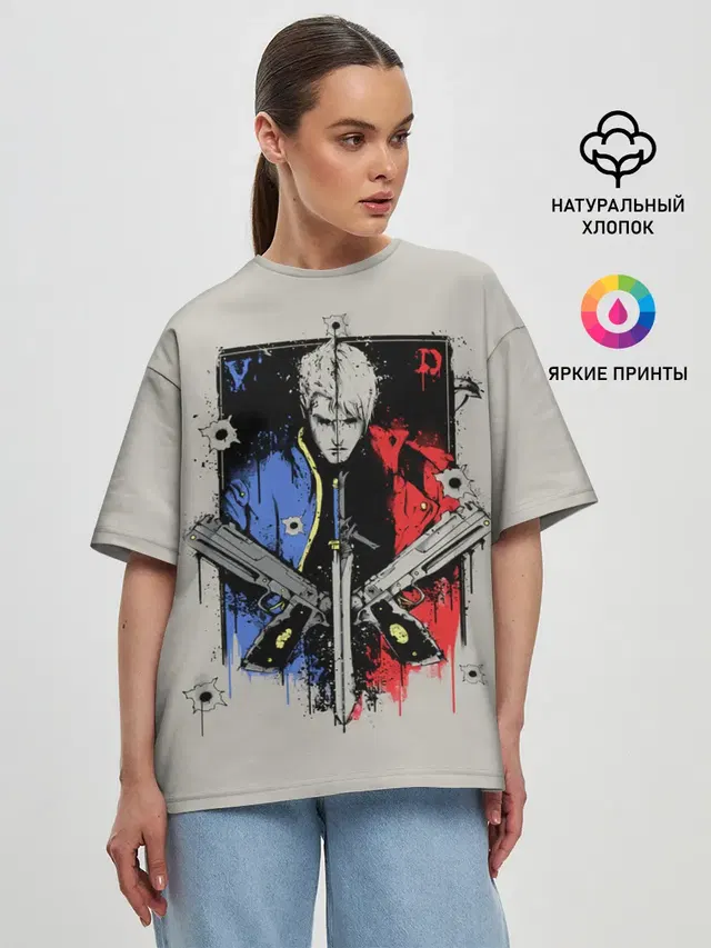 Женская футболка оверсайз