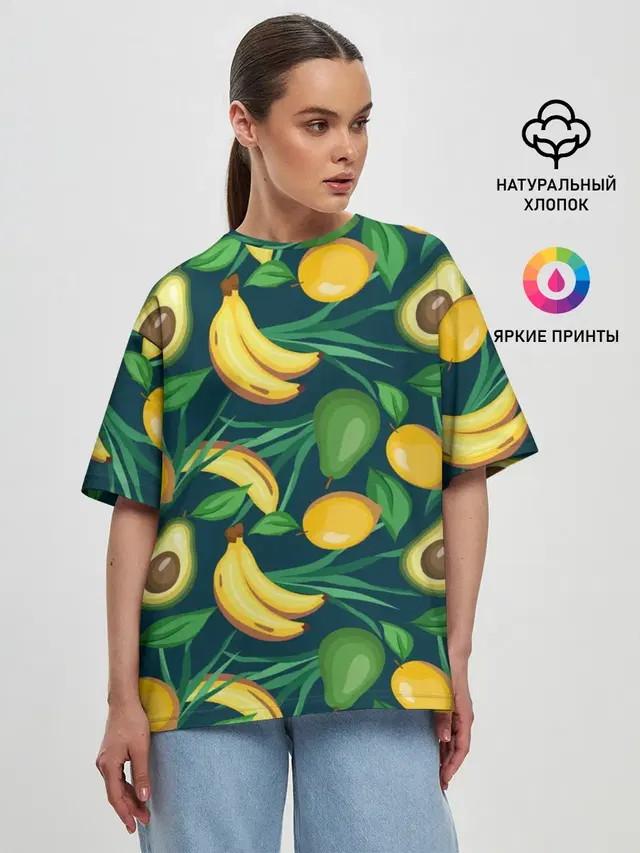 Женская футболка оверсайз