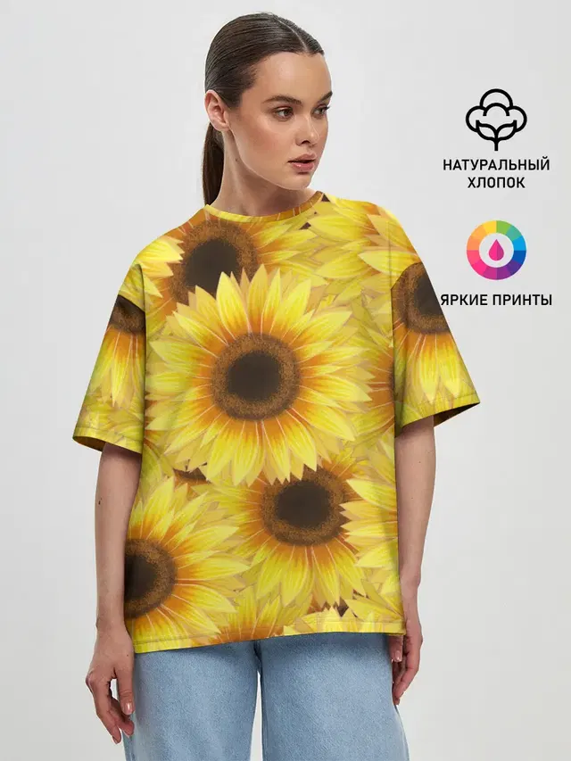 Женская футболка оверсайз
