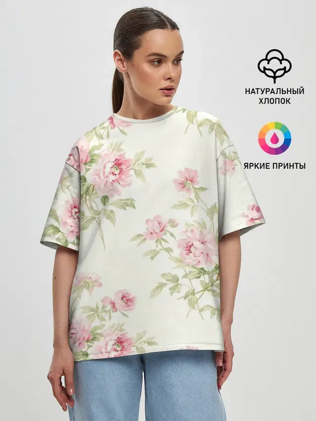 Женская футболка оверсайз
