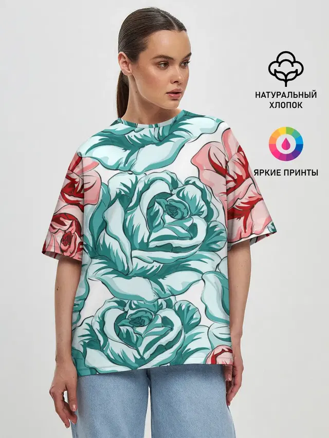 Женская футболка оверсайз