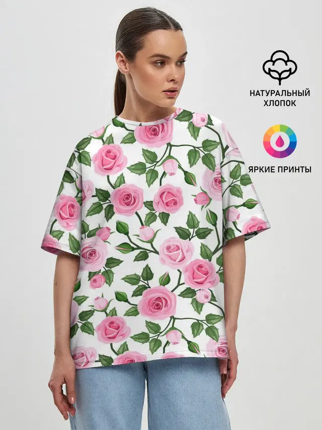 Женская футболка оверсайз