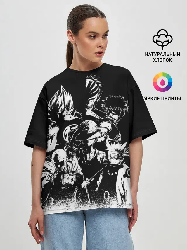 Женская футболка оверсайз
