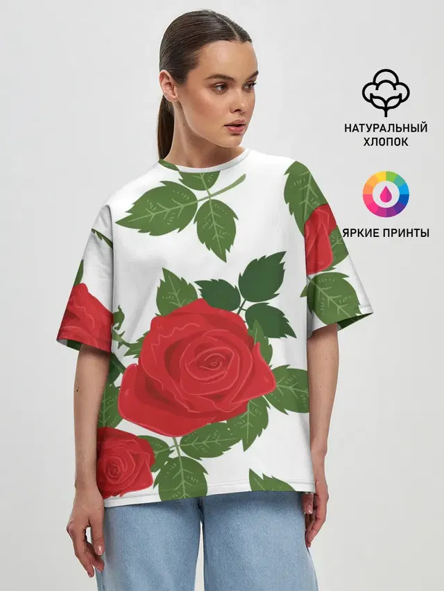 Женская футболка оверсайз