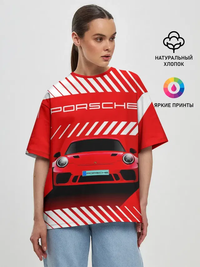 Женская футболка оверсайз