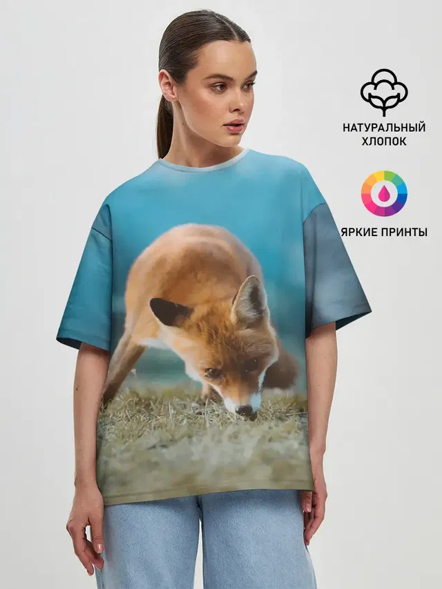 Женская футболка оверсайз