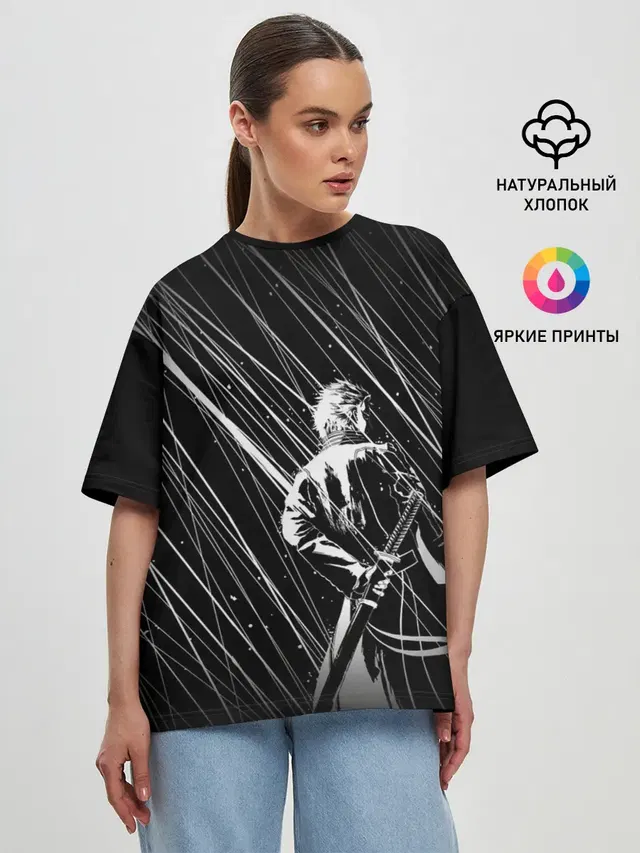 Женская футболка оверсайз