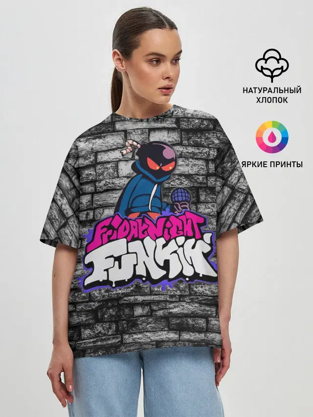 Женская футболка оверсайз