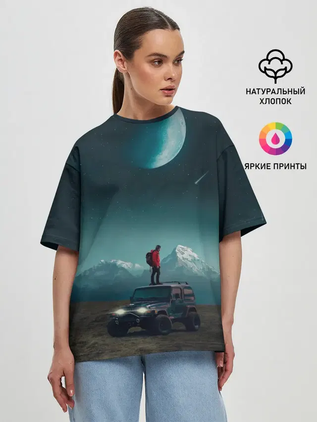 Женская футболка оверсайз