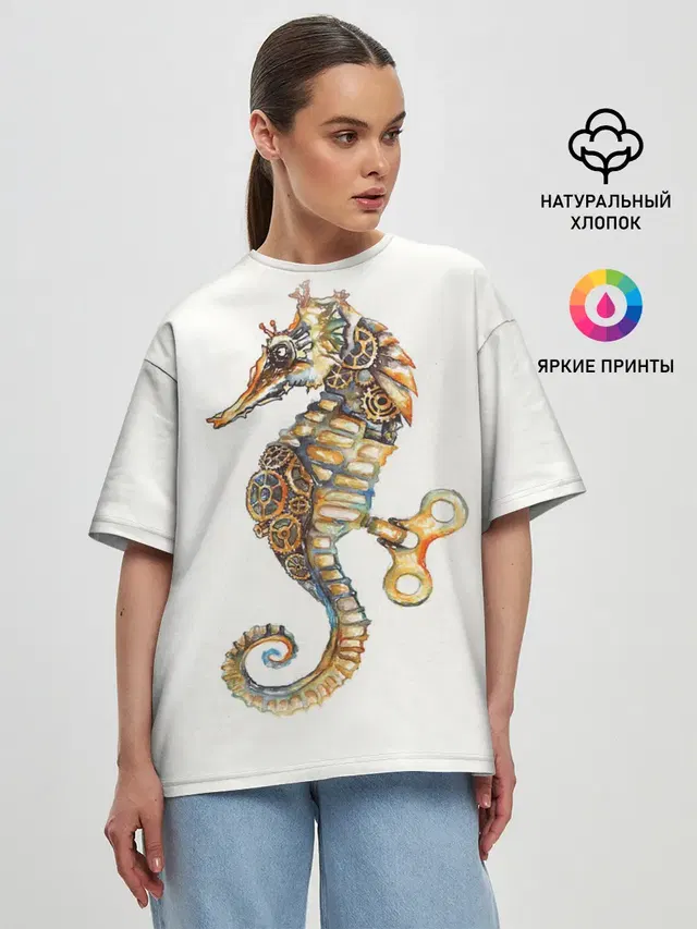 Женская футболка оверсайз