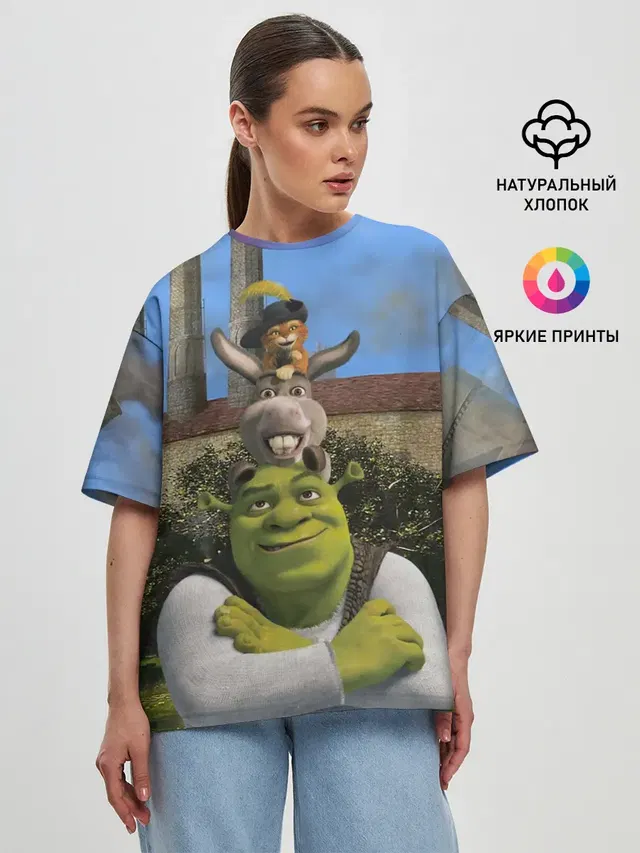 Женская футболка оверсайз