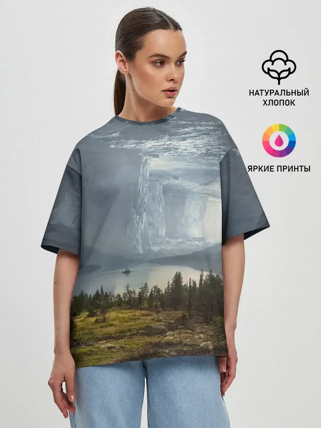 Женская футболка оверсайз