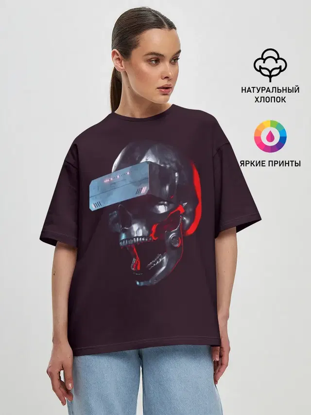 Женская футболка оверсайз