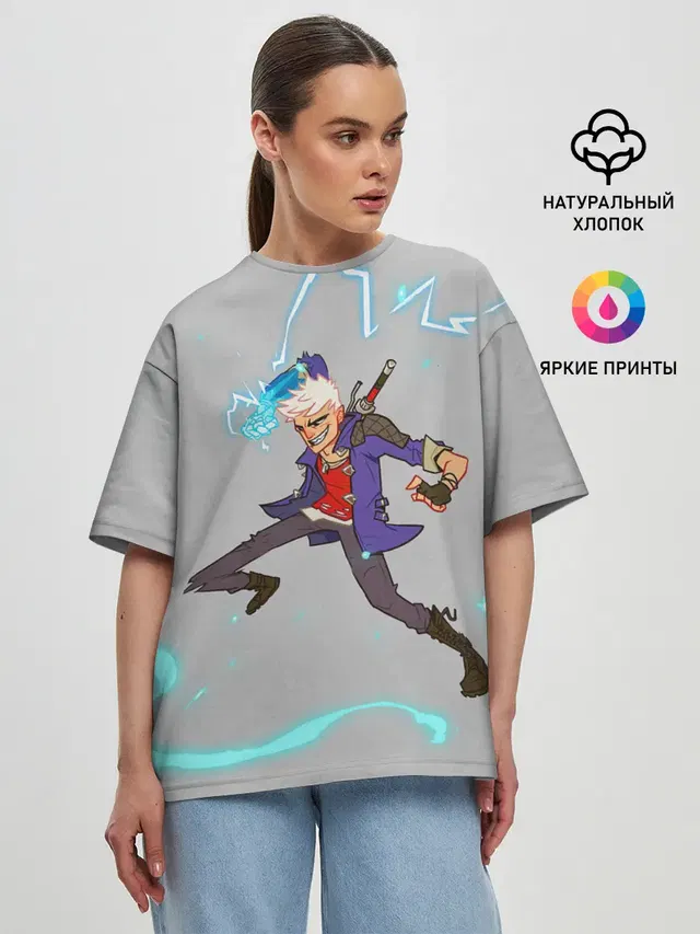 Женская футболка оверсайз