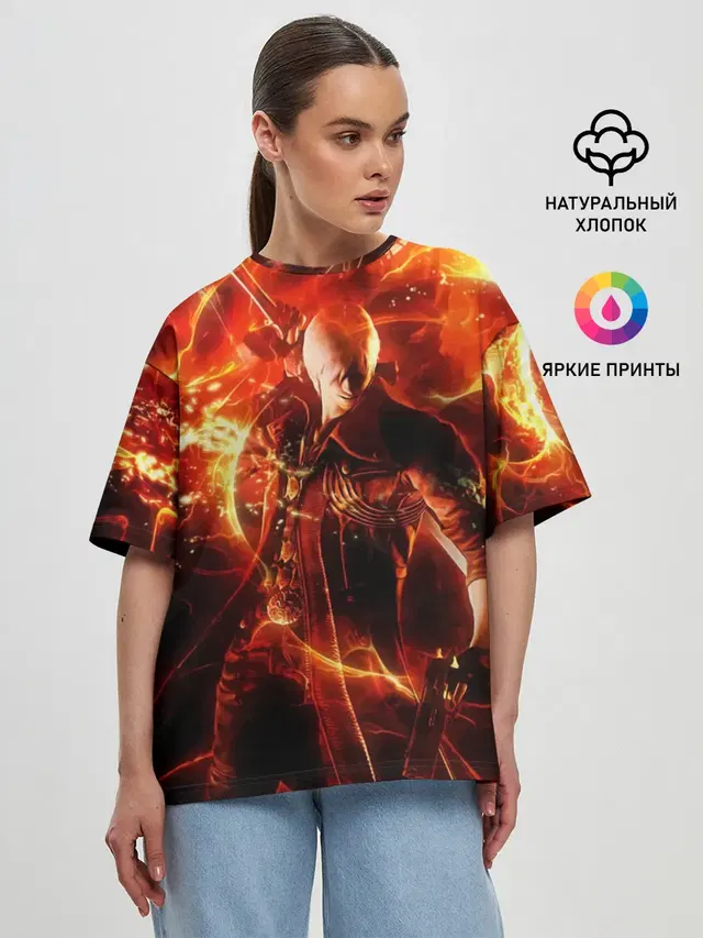 Женская футболка оверсайз