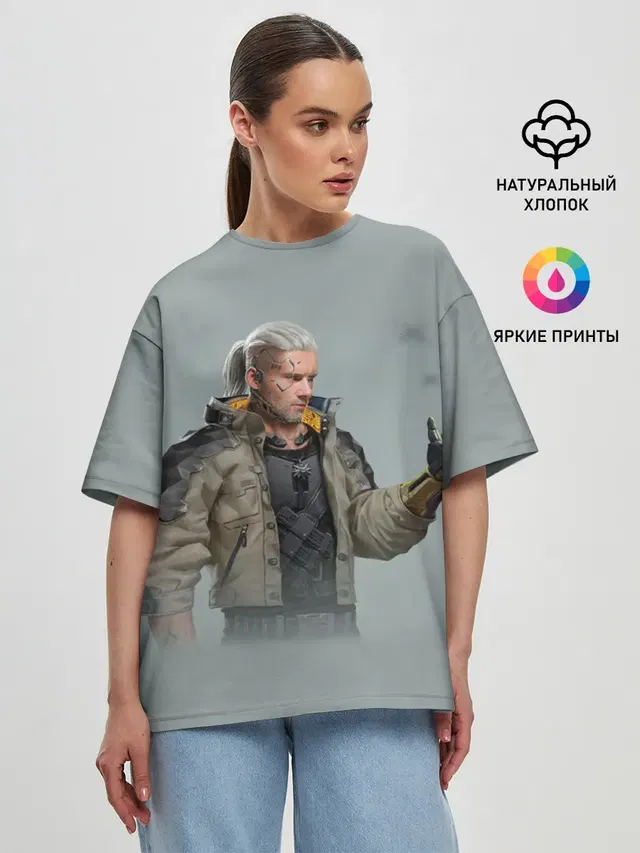 Женская футболка оверсайз