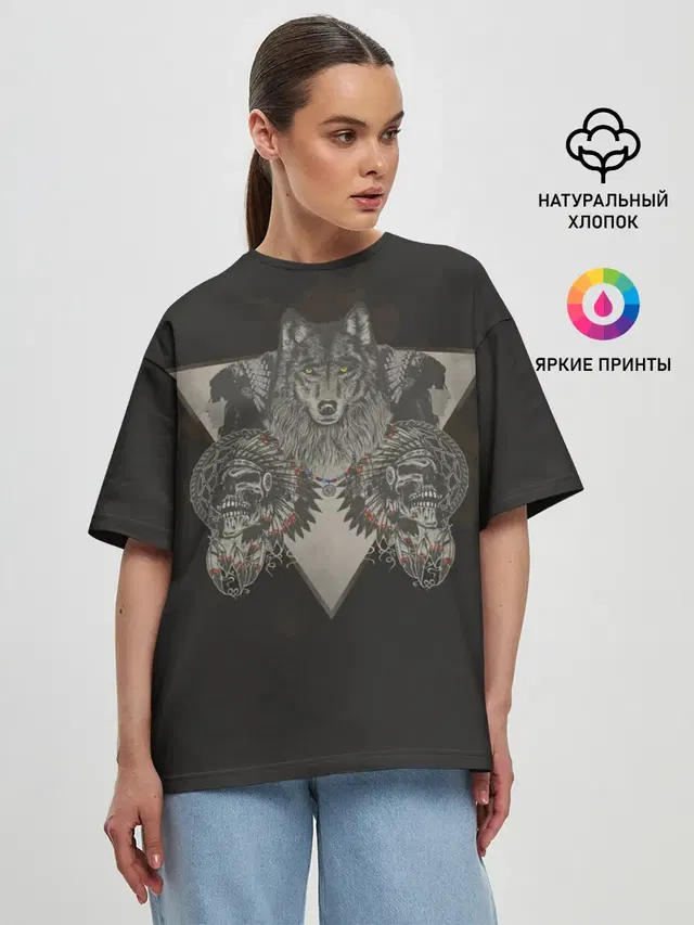 Женская футболка оверсайз