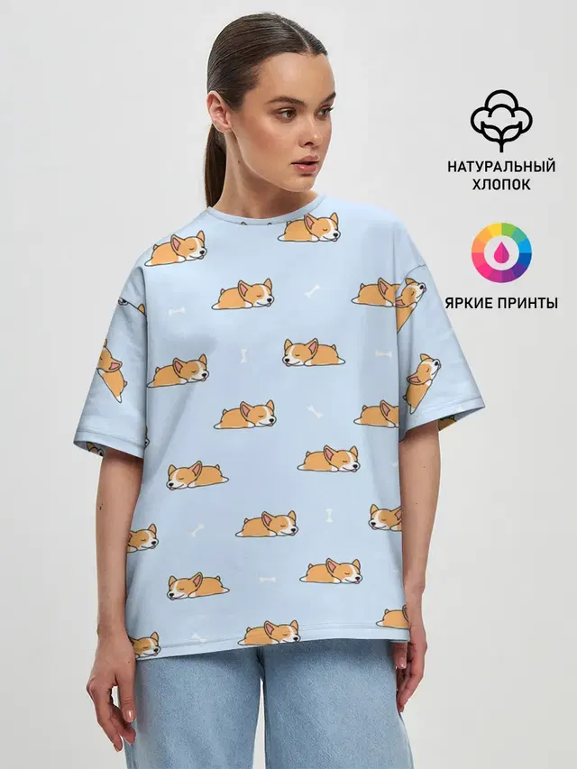 Женская футболка оверсайз