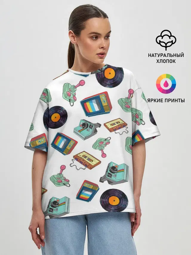Женская футболка оверсайз