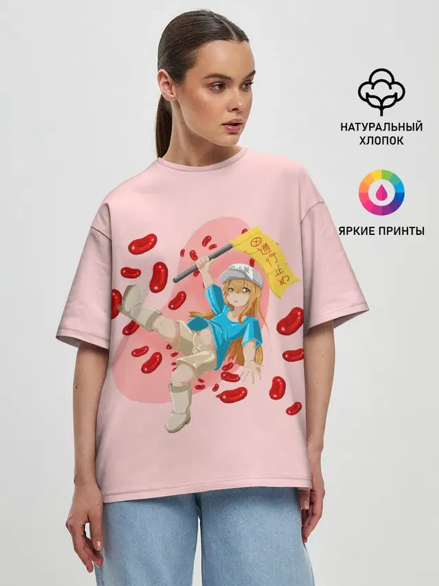 Женская футболка оверсайз