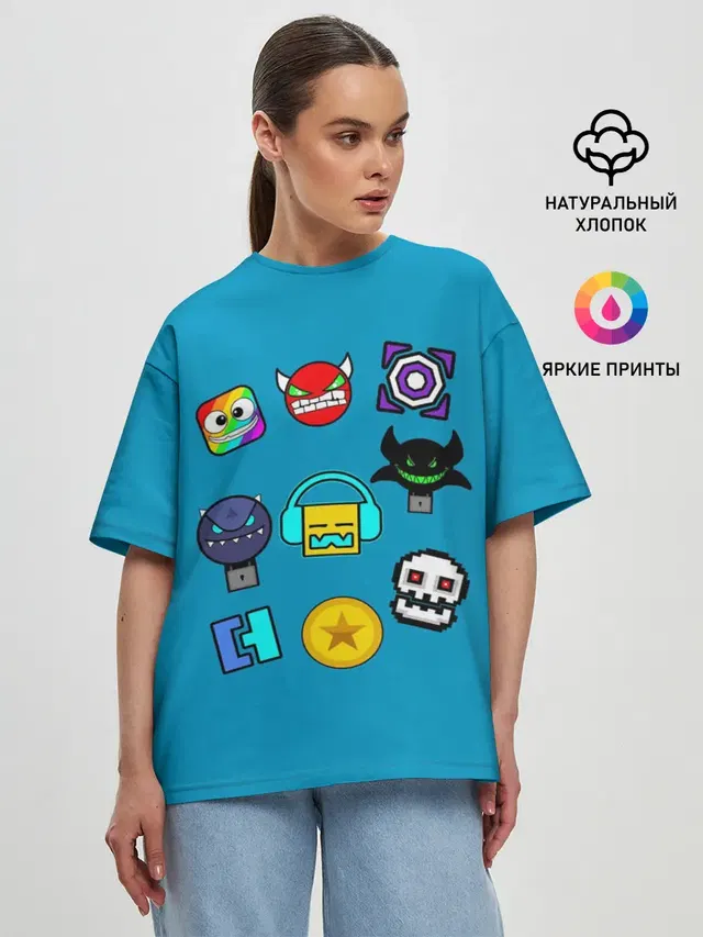 Женская футболка оверсайз