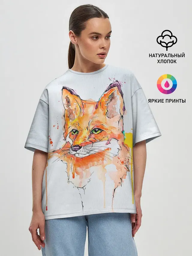 Женская футболка оверсайз
