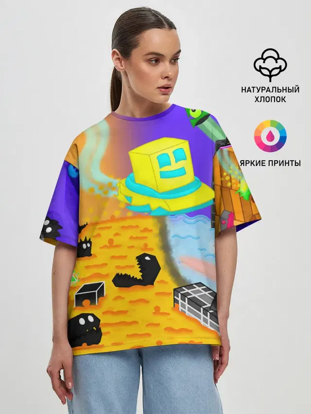 Женская футболка оверсайз