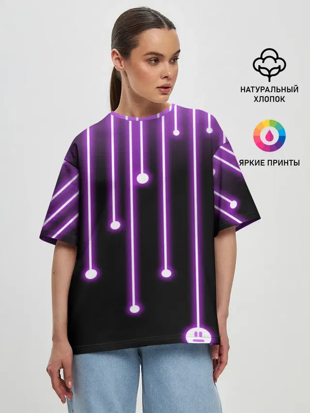 Женская футболка оверсайз с принтом «Разные тренды — LIGHT»