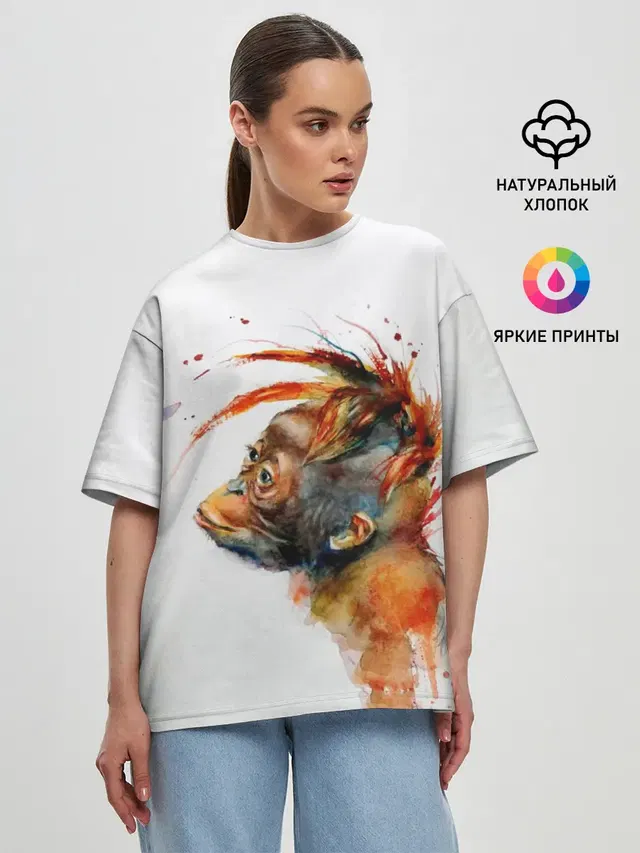 Женская футболка оверсайз