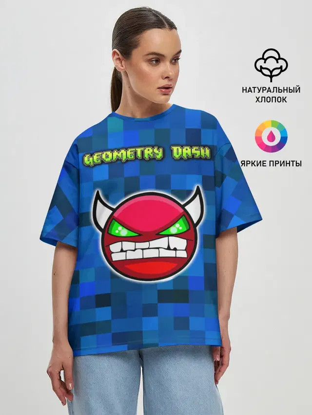 Женская футболка оверсайз с принтом «Pixel art»