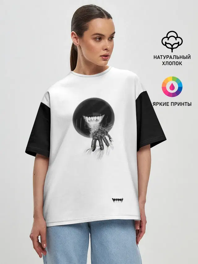 Женская футболка оверсайз