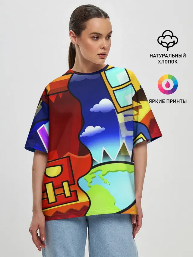 Женская футболка оверсайз