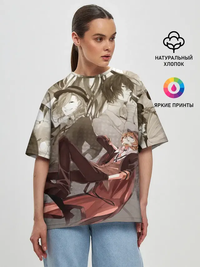 Женская футболка оверсайз