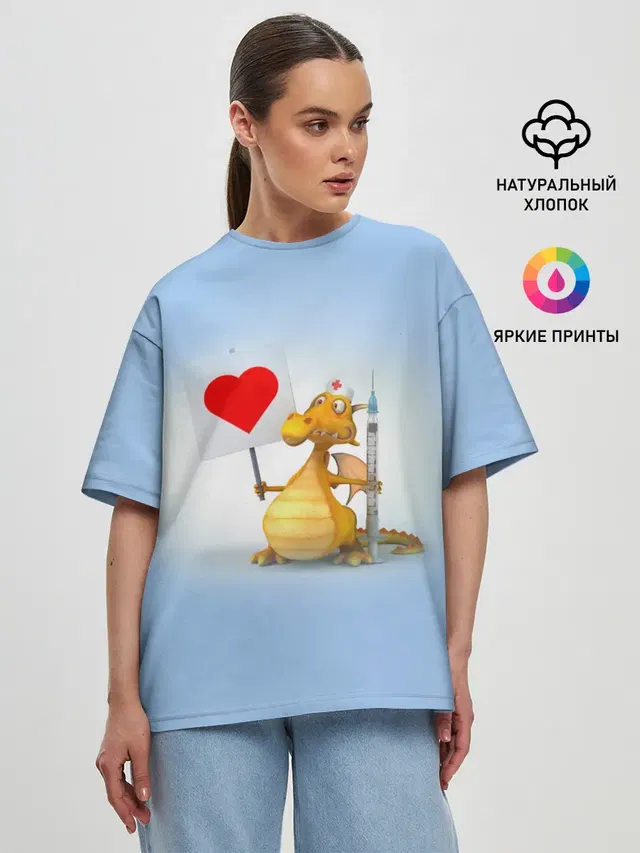 Женская футболка оверсайз