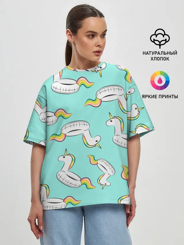 Женская футболка оверсайз