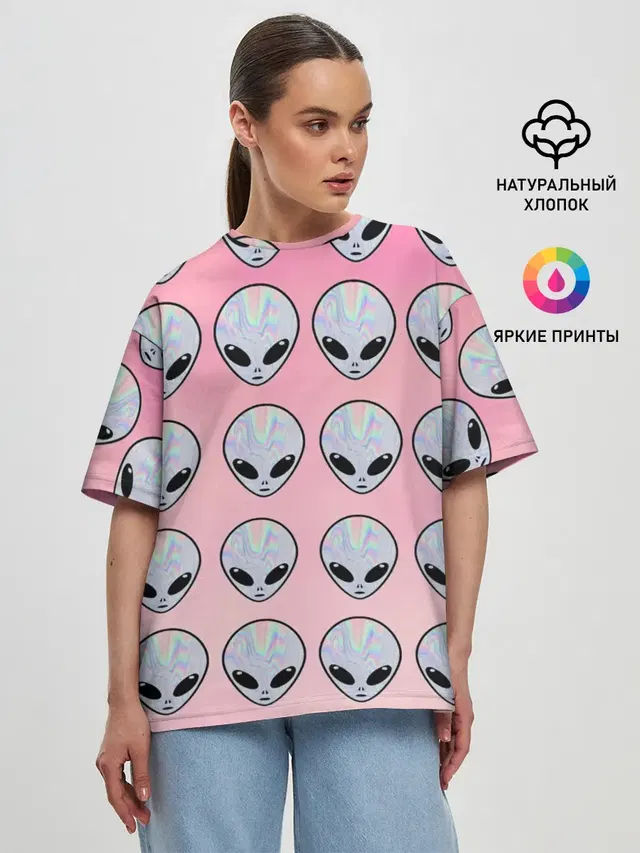 Женская футболка оверсайз