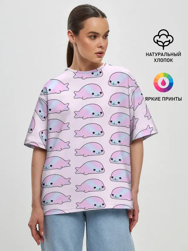 Женская футболка оверсайз